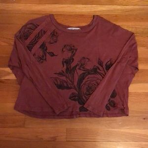 Project social maroon rose long sleeve
